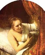 Junge Frau im Bett Rembrandt